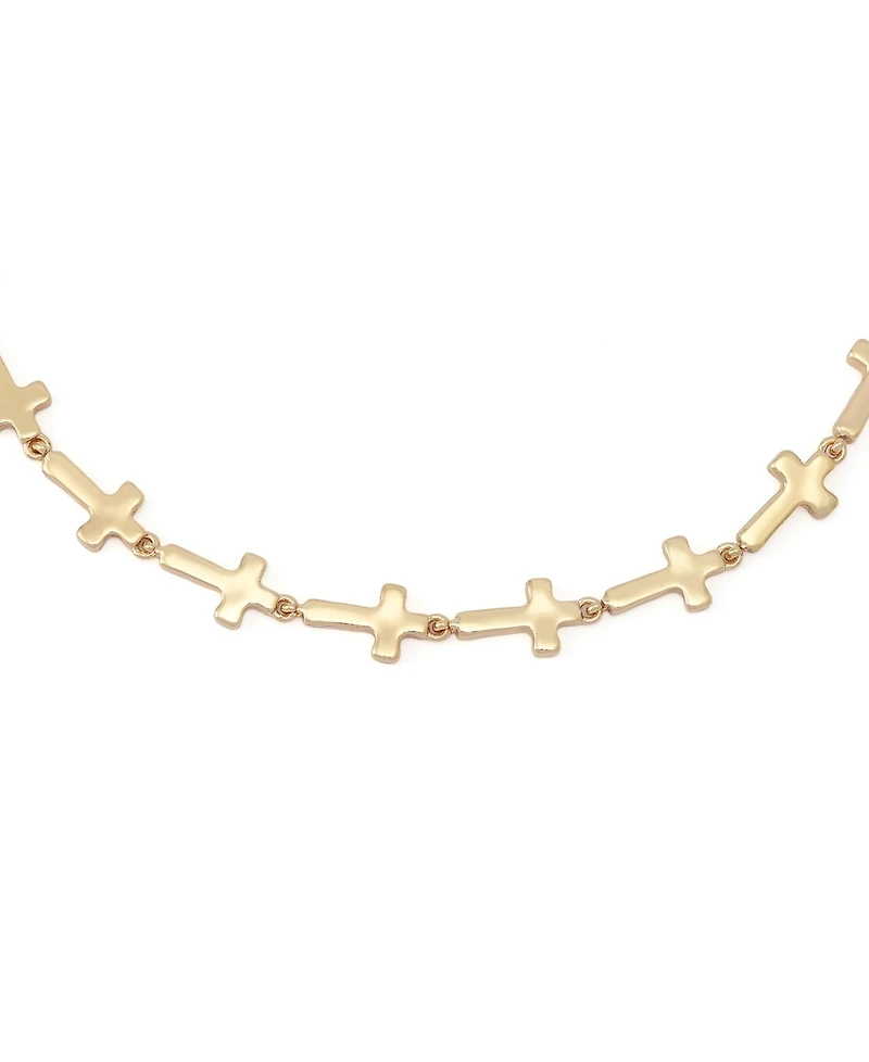 Robert Lee Morris Soho Gold Cross Collar Necklace