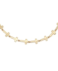 Robert Lee Morris Soho Gold Cross Collar Necklace