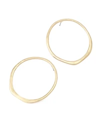 Robert Lee Morris Soho Silver Sculpted Medium Circle Post Earrings