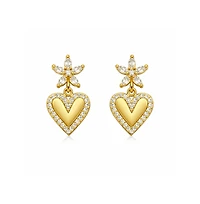 Hollywood Sensation Bloom Heart Drop Earrings
