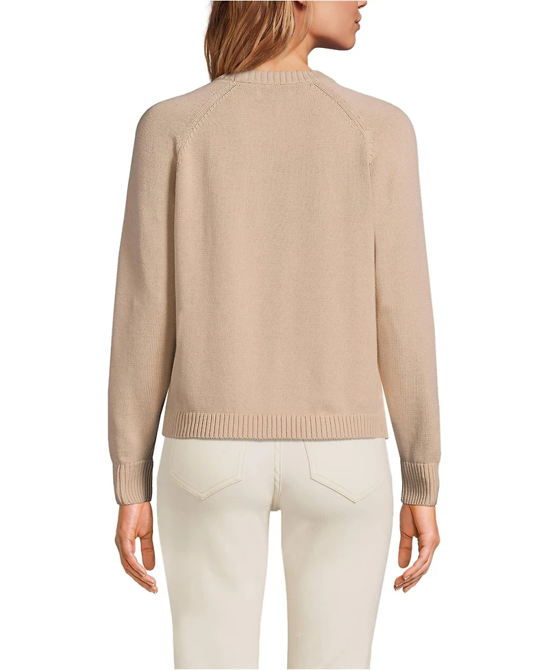 Lands' End Women's Drifter Raglan Crew Sweater