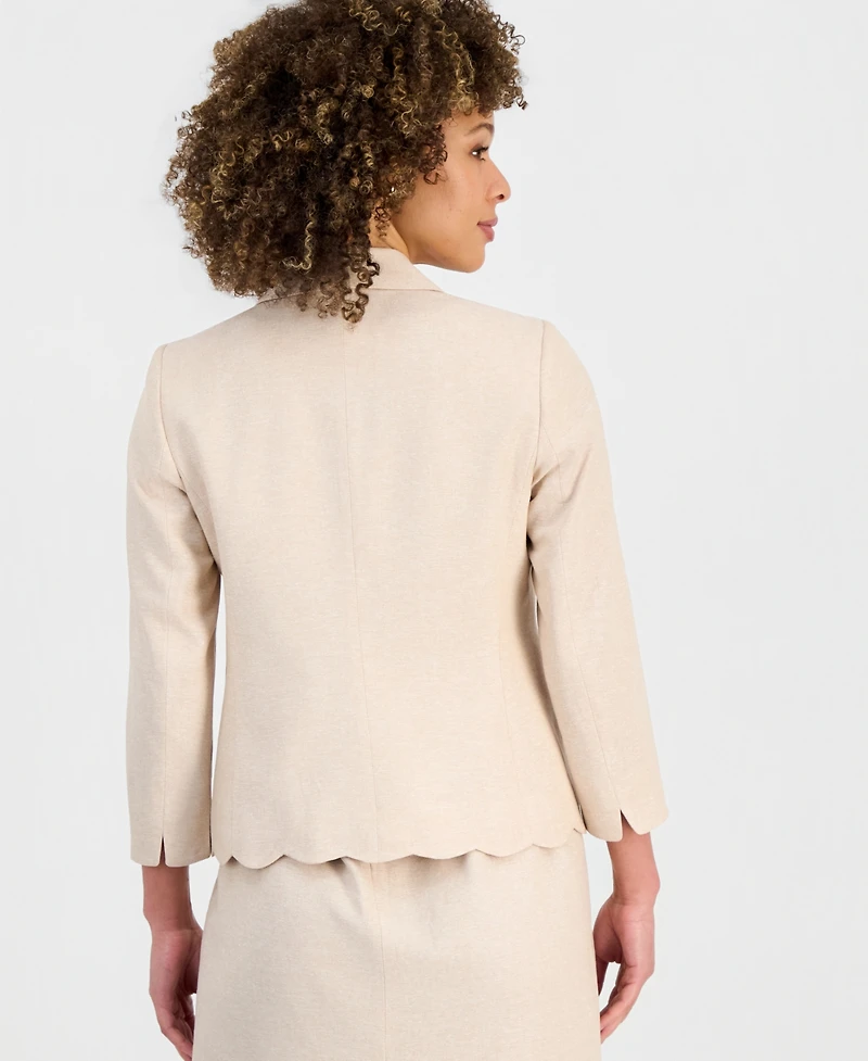 Kasper Women's Shawl-Lapel Scalloped Jacket