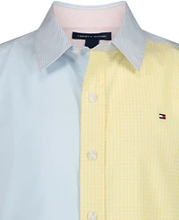Tommy Hilfiger Boys' 8-20 Soft Block Short-Sleeve Woven Shirt