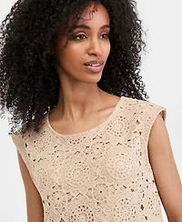 Kasper Women's Crocheted Sleeveless Top