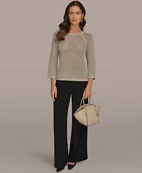 Donna Karan New York Petite Crew Neck Sweater