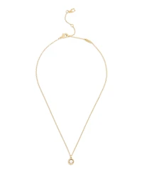 Coach Faux Stone Halo Circle Pendant Necklace