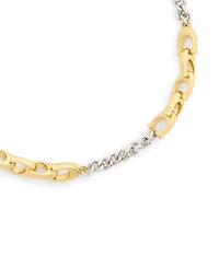 Coach Two-Tone Signature C Mixed Chain Bracelet