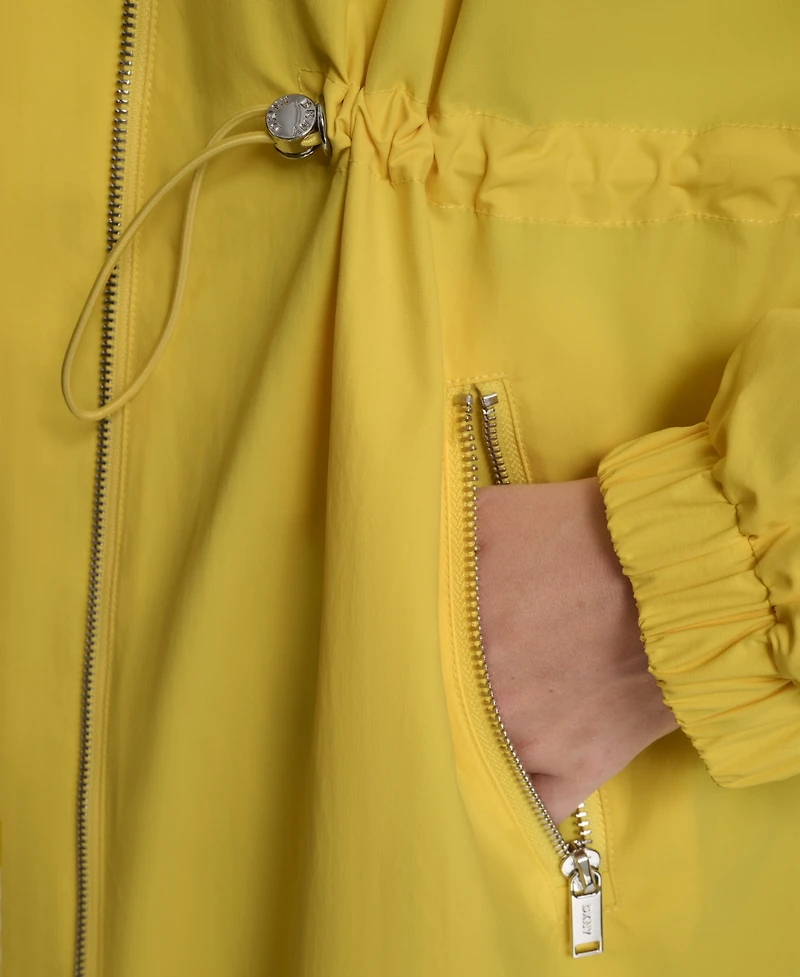 Dkny Women's 1989 Logo Hooded Walker Anorak Jacket