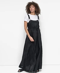 Dkny Women's Drawstring Overall Dress