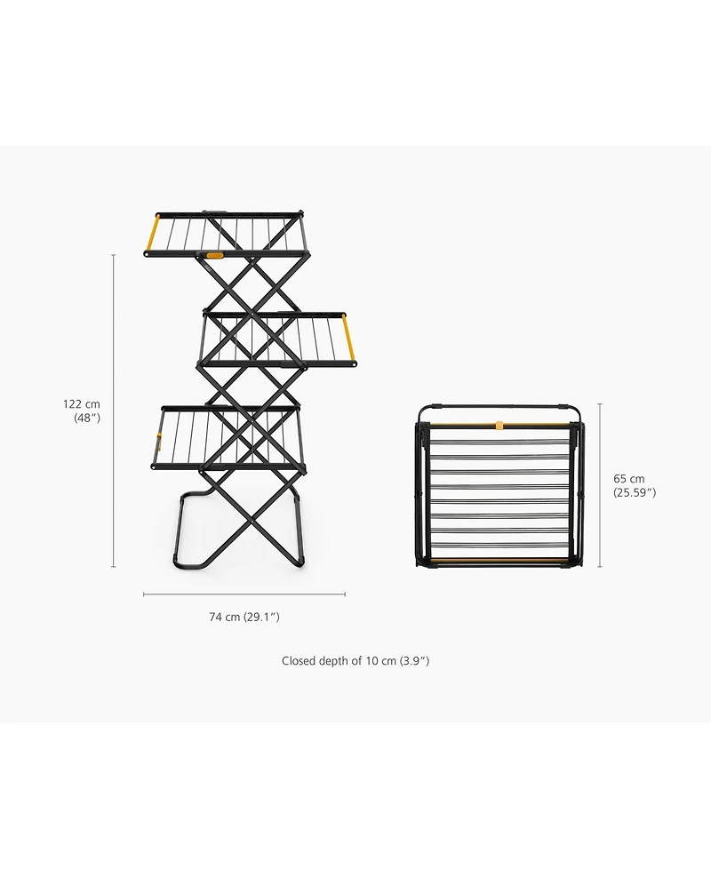 Joseph Joseph Airframe Clothes Drying Rack with Long Garment Hanging Rails