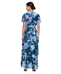 Sl Fashions Women's Long Printed Maxi Dress