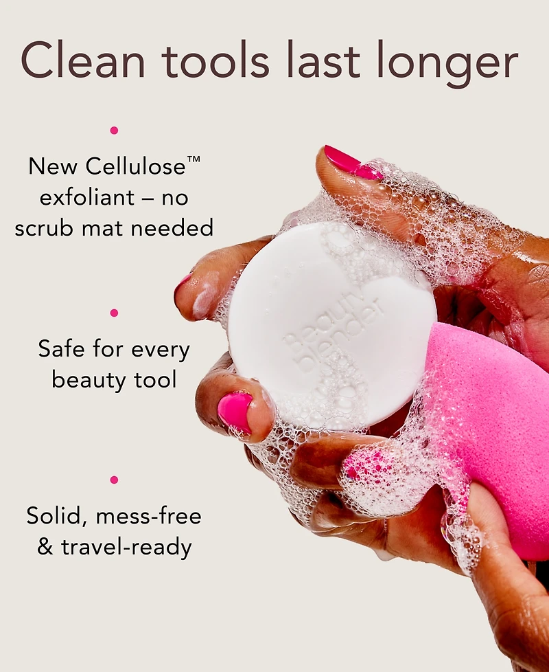 beautyblender Blendercleanser Tool Scrub Unscented Exfoliating Solid Soap, 2 oz.