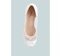 Tudum Rhinestone Detail Mesh Ballerinas