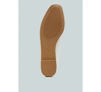 Fearless Satin Bow Embellished Ballerinas Women