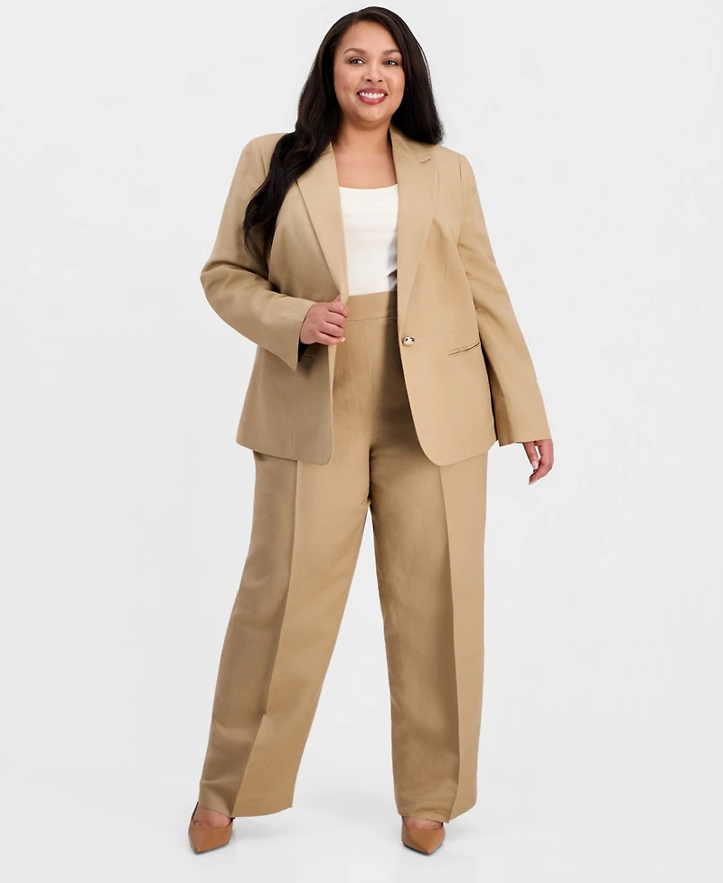 Kasper Plus Notch Collar Jacket