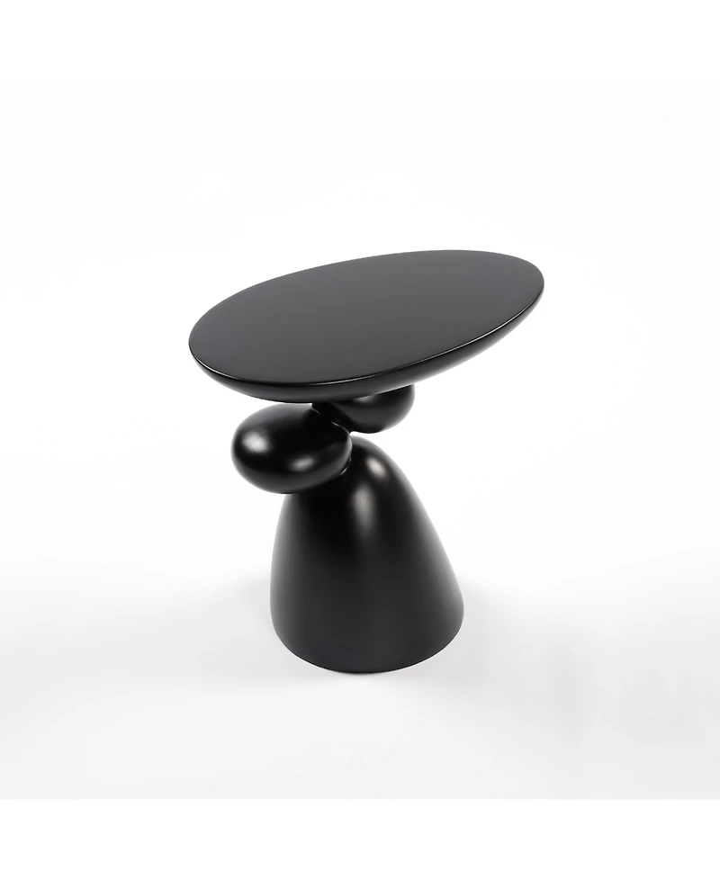 Boyel Living Modern Minimalist Fiberglass End Table for Room and Bedroom Decor