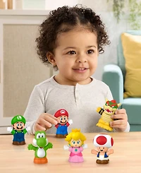 Fisher Price Little People My Mario Figure 6-Pack Toy Set for Toddlers and Kids