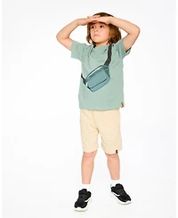 Deux par Big Boys Cotton Jersey T-Shirt with Cross Bag
