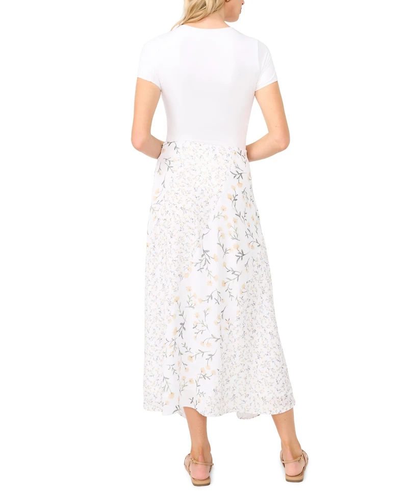 1.state Women's Combo Asymmetric Maxi Skirt