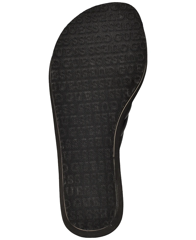 Guess Women's Sabrie Ornamented Round Toe Wedge Sandals