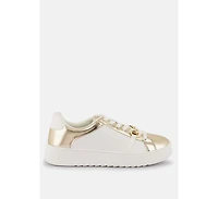 Women Nemo Contrasting Metallic Faux Leather Sneakers