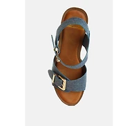 Vipasa Studded Denim Clog Sandals