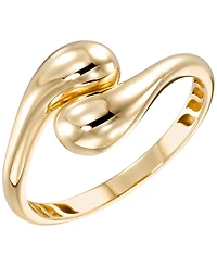 Macy's Bypass Teardrop Ring in 10k Yellow Gold