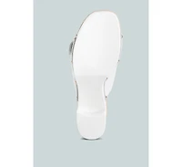 Kenna Dual Buckle Strap Sandals White