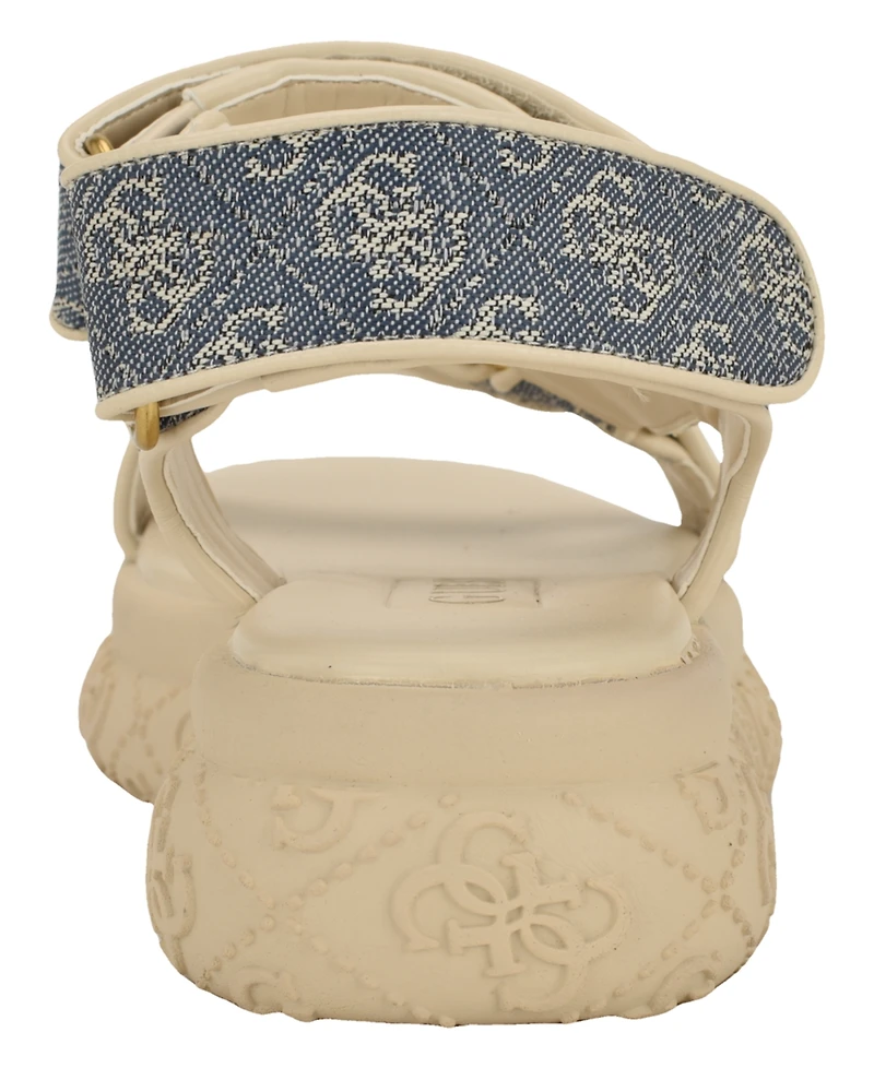 Guess Women's Lanara Quattro G Sporty Platform Footbed Sandals