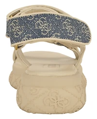 Guess Women's Lanara Quattro G Sporty Platform Footbed Sandals