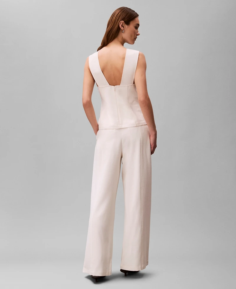 Calvin Klein Women's Textured High Rise Pants