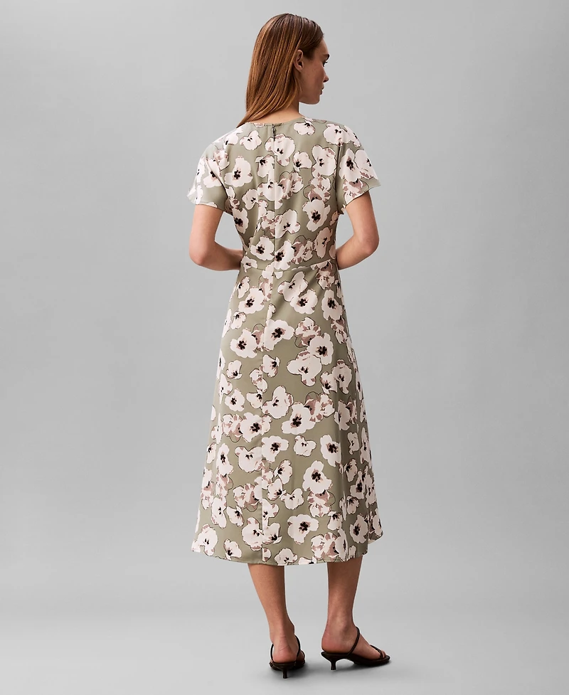 Calvin Klein Women's Crewneck Midi Dress