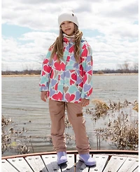 Deux par Big Girls Two-Piece Mid-Season Outerwear Set White Heart Print