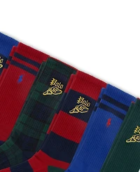 Polo Ralph Lauren Men's Blackwatch Tartan & P-Wing Crew Socks, 6-Pack
