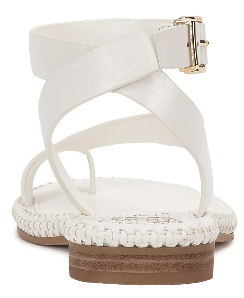 Vince Camuto Women's Libahs Braided Toe-Loop Round Toe Flat Sandals