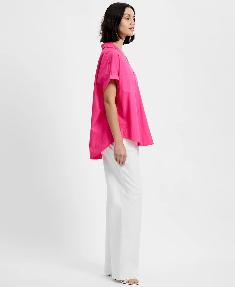 French Connection Women's Poplin Collared Top