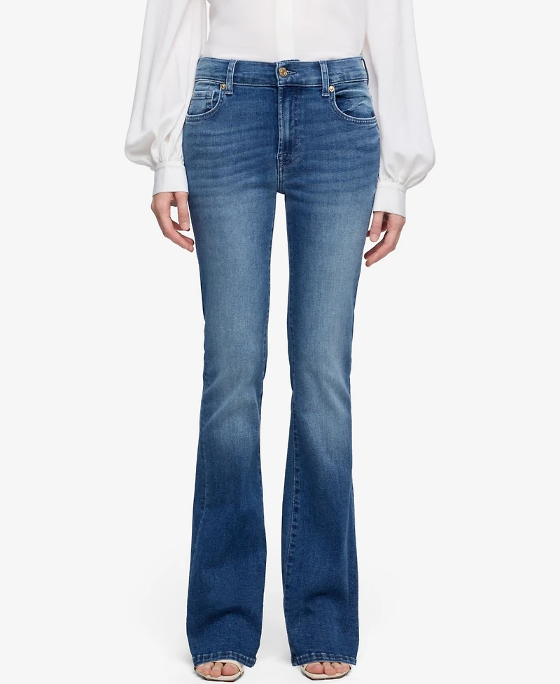 7 For All Mankind Women's Mid-Rise Bootcut Jeans