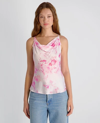 French Connection Women's Ennis Satin Cowl Neck Top