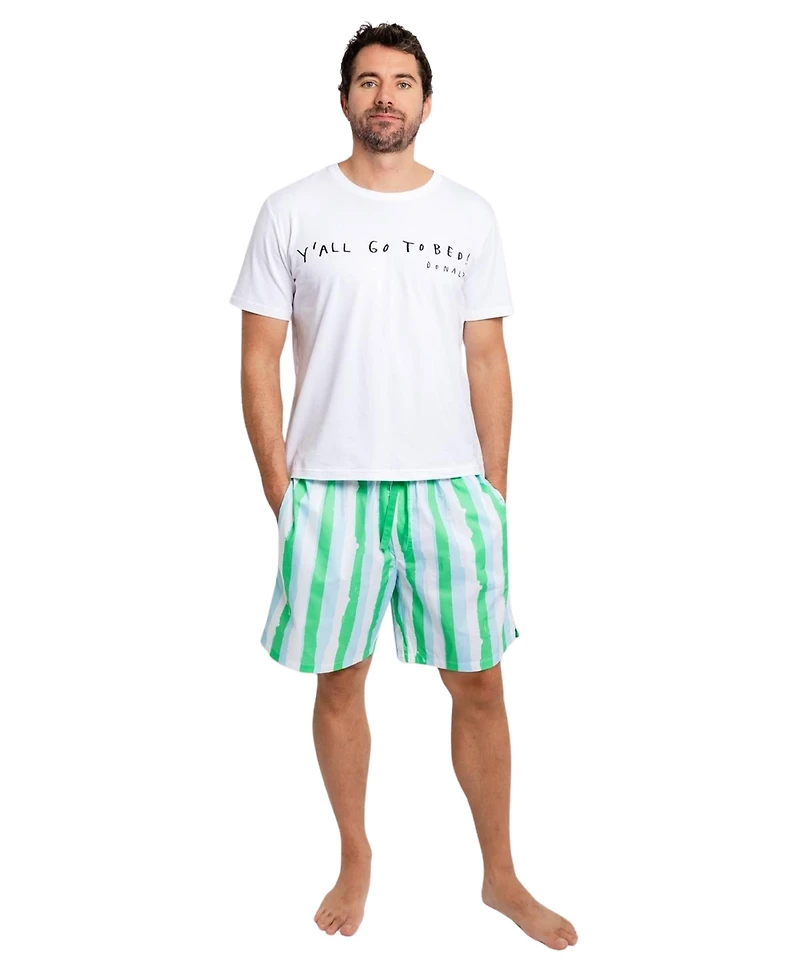 Sant and Abel Men's Drawbertson Y'All Go To Bed Cotton Pajama T-Shirt