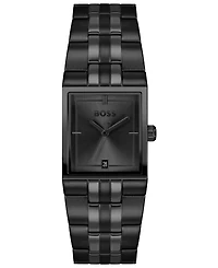 Hugo Boss Men's Strivo Quartz Ionic Plated Black Steel Watch, 25.6mm