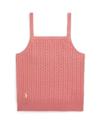 Polo Ralph Lauren Girls' 7-16 Mini-Cable Square Neck Tank Top