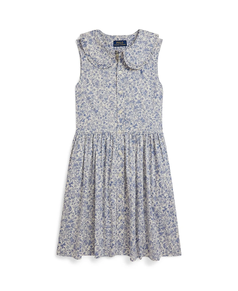 Polo Ralph Lauren Girls' 7-16 Floral Peter Pan Collar Shirtdress