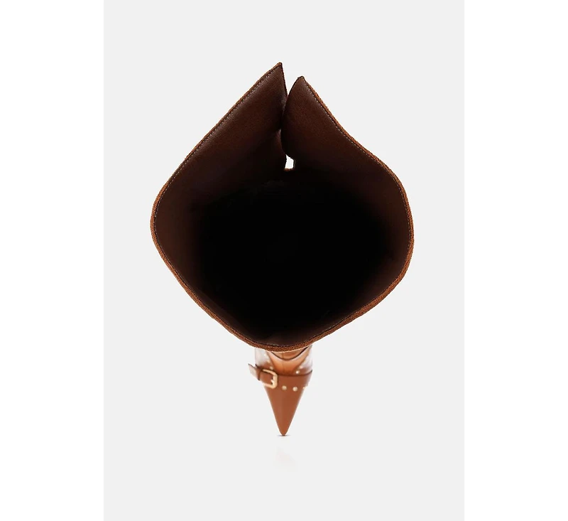 London Rag Women's Medira Pointed Toe Embellished Stiletto Boots