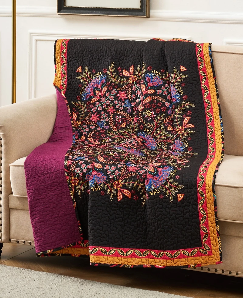 Greenland Home Fashions Jessa Vintage Boho Cotton Blend Throw, 50" x 60"
