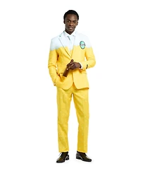 Suitmeister Men's Beer Suit - With Bottle Opener Tie Slim Fit Yellow
