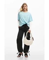 Desigual Women's Medium oval bag with embossing