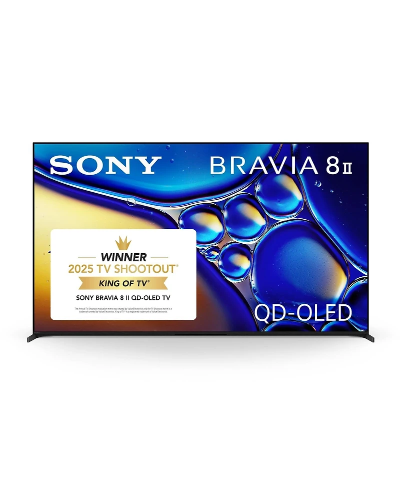 Sony K55XR80M2 55 Inch Bravia 8 Qd-oled 4K Hdr Google Tv with an AudioQuest PQ505NA PowerQuest 505 12 Outlet Surge Protector (2025)