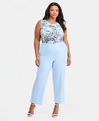 Anne Klein Plus Size Pull-On Straight-Leg Ankle Pants