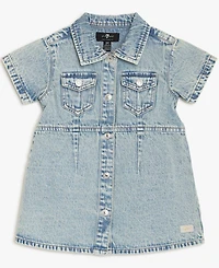 7 For All Mankind Baby Girls' Collared Denim Dress