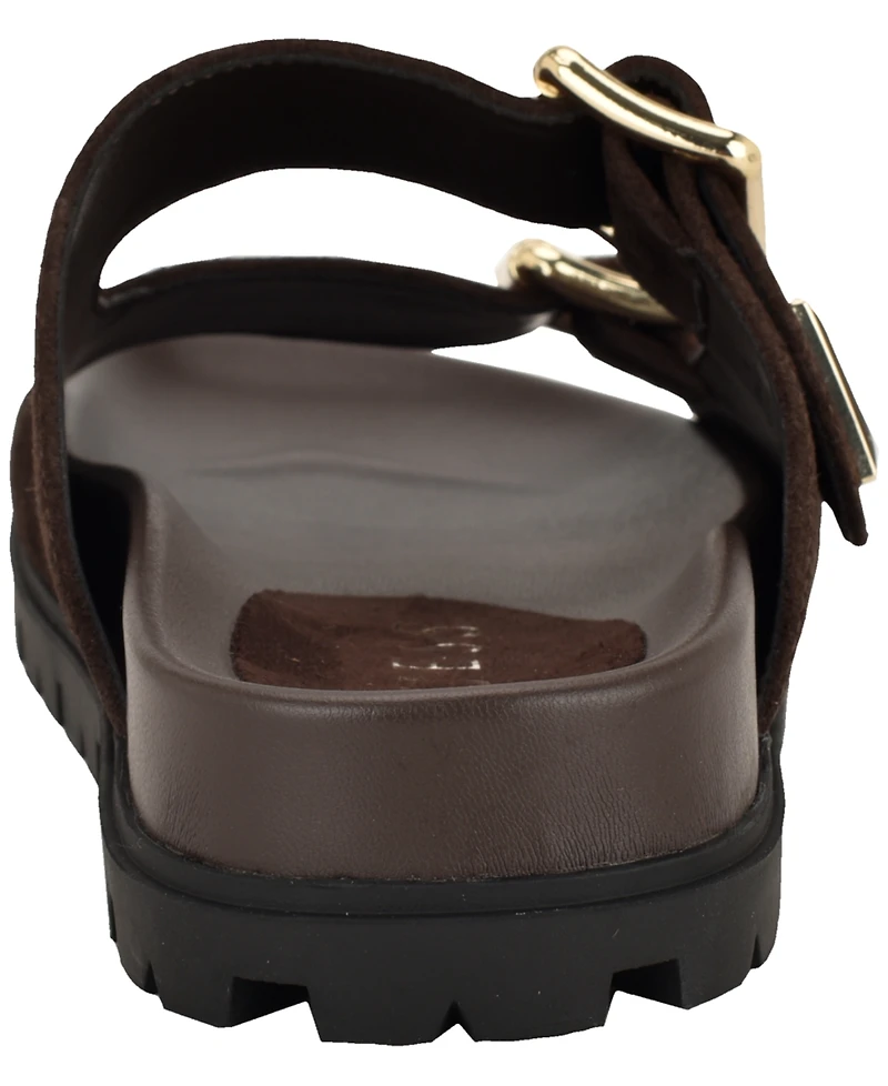 Guess Women's Fasten Double-Buckle Footbed Sandals